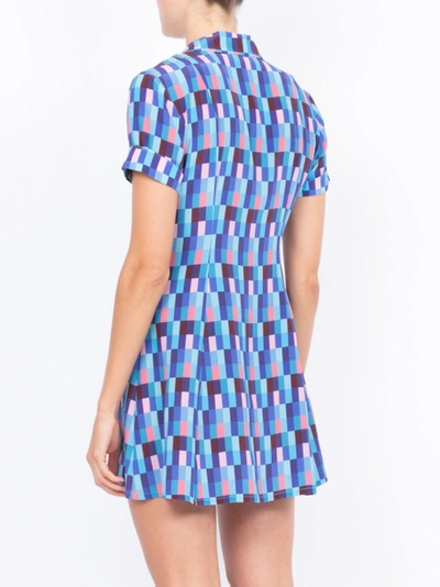 Shop Lhd Blue Clemenceau Dress Multicolor