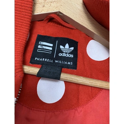 Pre-owned Adidas X Pharrell Williams Red Leather Jacket