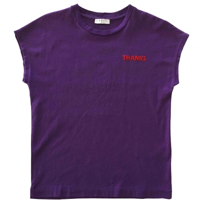 Pre-owned Sandro Purple Cotton Top