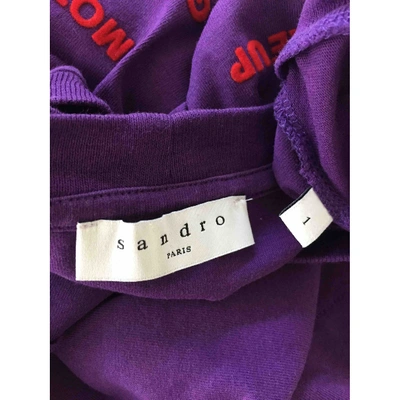 Pre-owned Sandro Purple Cotton Top