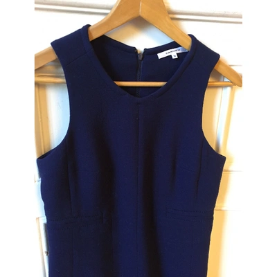 Pre-owned Carven Wool Mid-length Dress In Blue