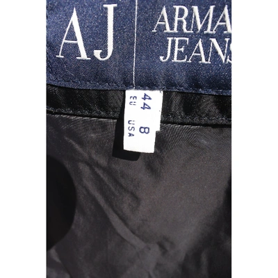 Pre-owned Armani Jeans Puffer In Black