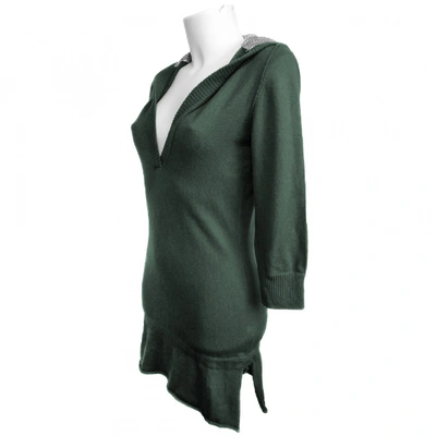 Pre-owned Vicedomini Cashmere Mini Dress In Green