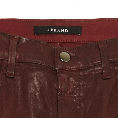 Pre-owned J Brand Slim Jeans In Burgundy