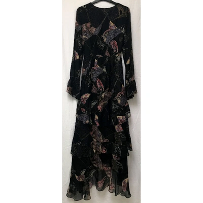 Pre-owned Elizabeth And James Silk Maxi Dress In Black