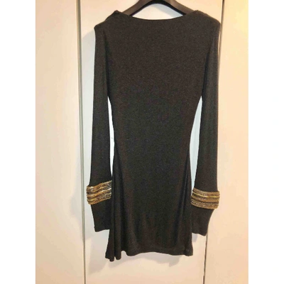 Pre-owned Pierre Balmain Wool Mid-length Dress In Anthracite