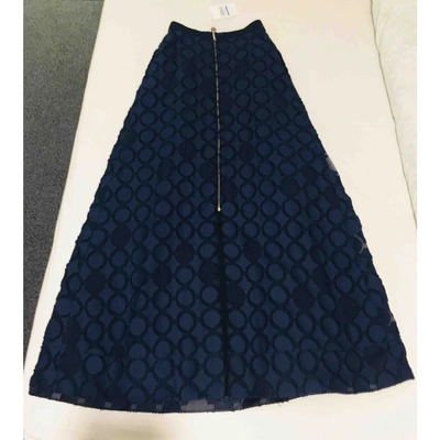Pre-owned Roland Mouret Blue Cotton Skirt