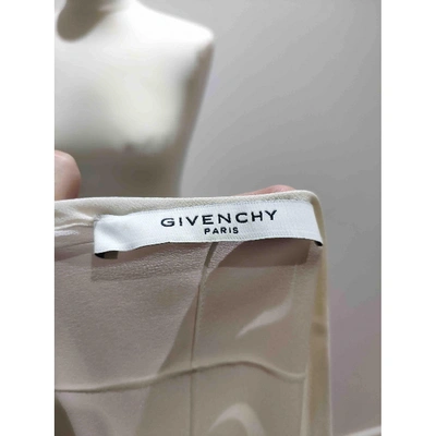 Pre-owned Givenchy Silk Blouse In Ecru