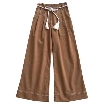 Pre-owned Ulla Johnson Camel Cotton Trousers