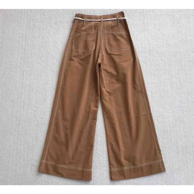 Pre-owned Ulla Johnson Camel Cotton Trousers