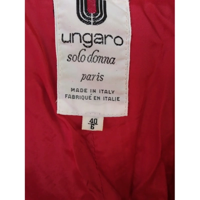 Pre-owned Emanuel Ungaro Wool Coat In Red