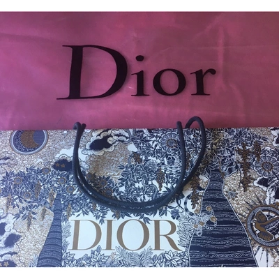 Pre-owned Dior Silk Mini Dress In Black