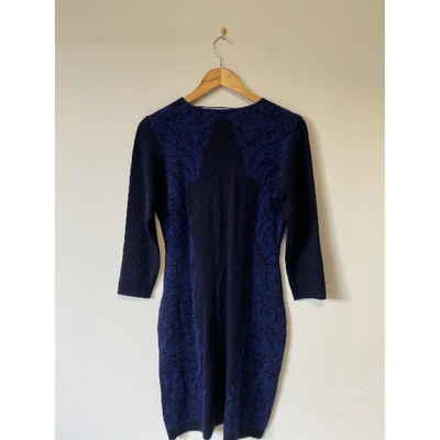 Pre-owned Gerard Darel Wool Dress In Blue