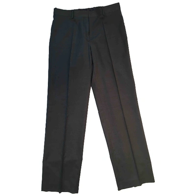 Pre-owned Maison Margiela Wool Trousers In Grey