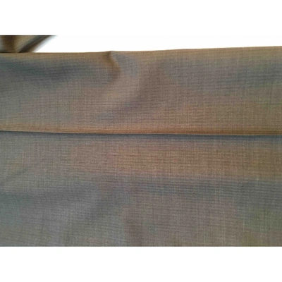 Pre-owned Maison Margiela Wool Trousers In Grey