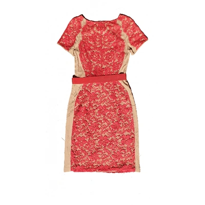Pre-owned Collette Dinnigan Red Lace Dress