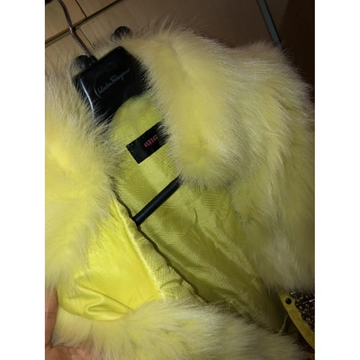 Pre-owned Versus Yellow Fox Leather Jacket