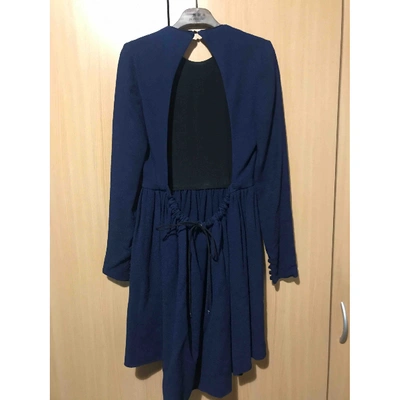 Pre-owned Victoria Victoria Beckham Dress In Navy
