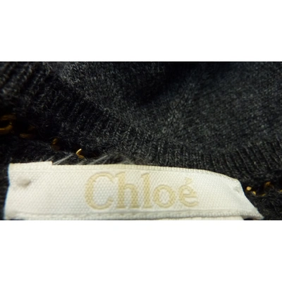 Pre-owned Chloé Wool Jumper In Grey