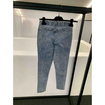 Pre-owned Kendall + Kylie Blue Cotton Trousers