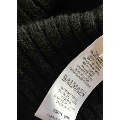 Pre-owned Balmain Wool Jumper In Black