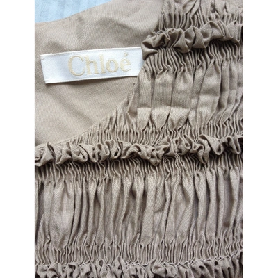 Pre-owned Chloé Mini Dress In Grey
