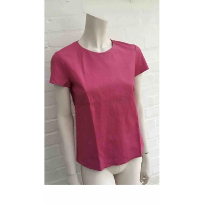 Pre-owned Ralph Lauren Leather Blouse In Pink