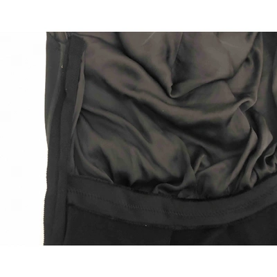 Pre-owned Lanvin Linen Mid-length Dress In Black