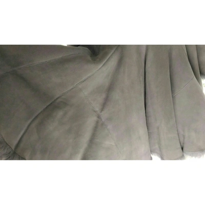 Pre-owned Alaïa Grey Shearling Coat