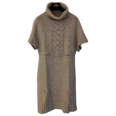 Pre-owned Lorena Antoniazzi Cashmere Mid-length Dress In Grey