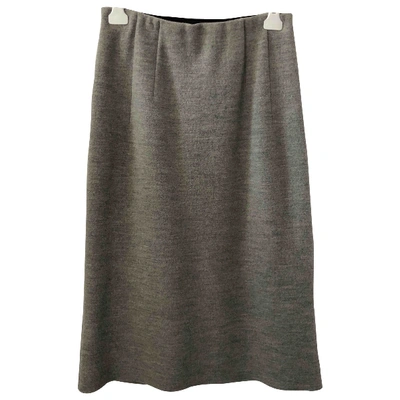 Pre-owned Club Monaco Wool Mid-length Skirt In Grey