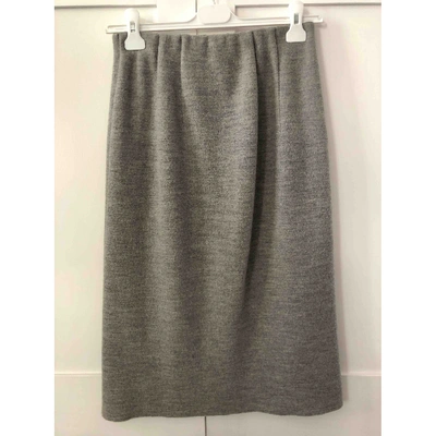 Pre-owned Club Monaco Wool Mid-length Skirt In Grey