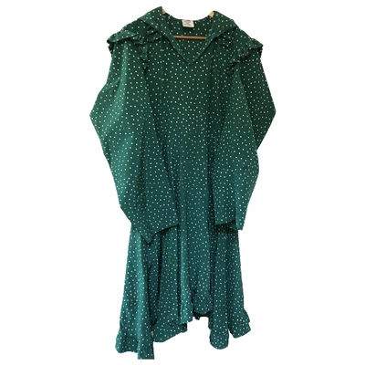 Pre-owned Vetements Green Silk Dress