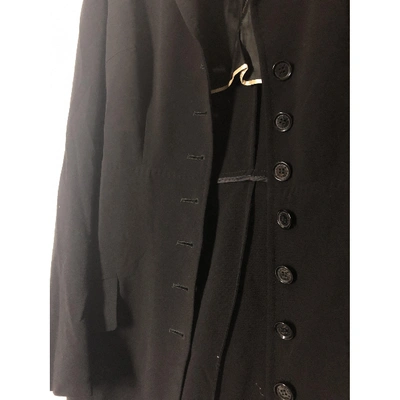 Pre-owned Dolce & Gabbana Wool Trench Coat In Black