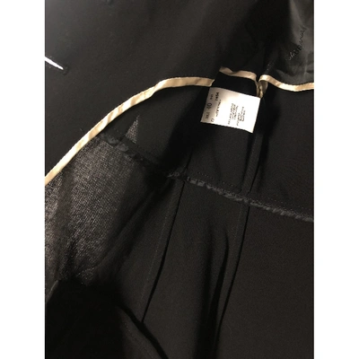 Pre-owned Dolce & Gabbana Wool Trench Coat In Black