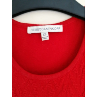 Pre-owned Rebecca Minkoff Red Cotton - Elasthane Dress