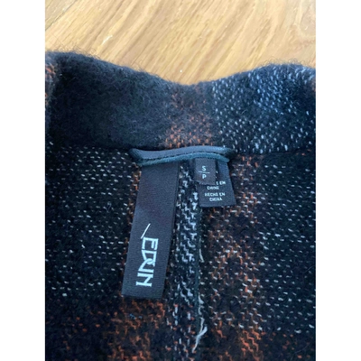 Pre-owned Edun Leather Short Vest In Black