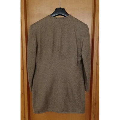 Pre-owned Giorgio Armani Wool Jacket In Brown