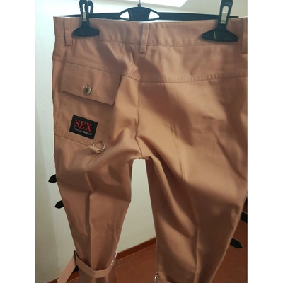 Pre-owned Dolce & Gabbana Straight Pants In Pink