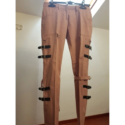 Pre-owned Dolce & Gabbana Straight Pants In Pink