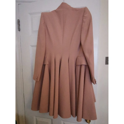 Pre-owned Alexander Mcqueen Coat In Pink