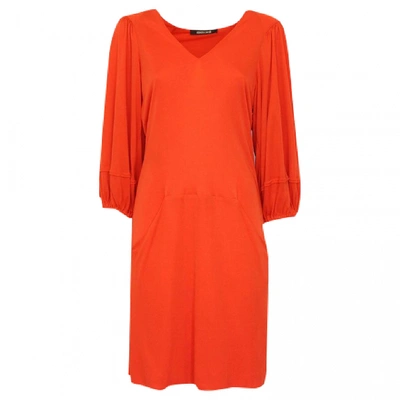 Pre-owned Roberto Cavalli Wool Dress In Orange