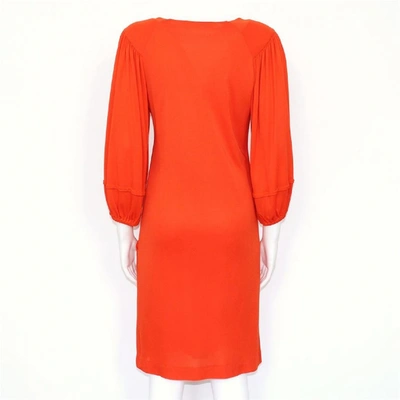 Pre-owned Roberto Cavalli Wool Dress In Orange