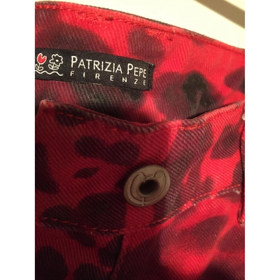 Pre-owned Patrizia Pepe Straight Jeans In Red