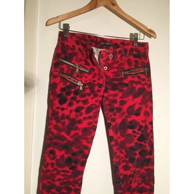 Pre-owned Patrizia Pepe Straight Jeans In Red