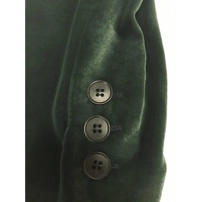 Pre-owned Emporio Armani Velvet Blazer In Green
