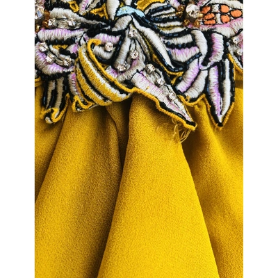 Pre-owned Dundas Mini Dress In Yellow