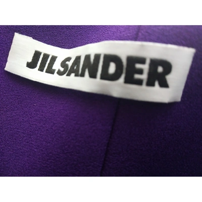 Pre-owned Jil Sander Silk Mini Dress In Purple