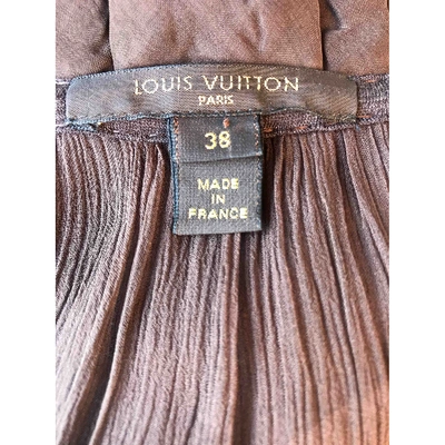 Pre-owned Louis Vuitton Wool Mid-length Dress In Brown