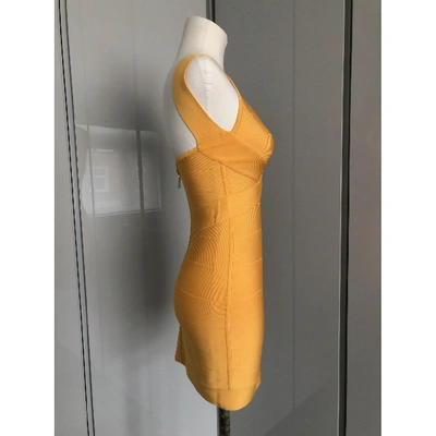 Pre-owned Balmain Mini Dress In Yellow